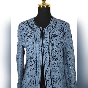 Ralph Lauren Black Label Blue Lace Jacket